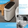 COMODID 3.7 Gallons Bathroom Trash Can and Toilet Brush Set,