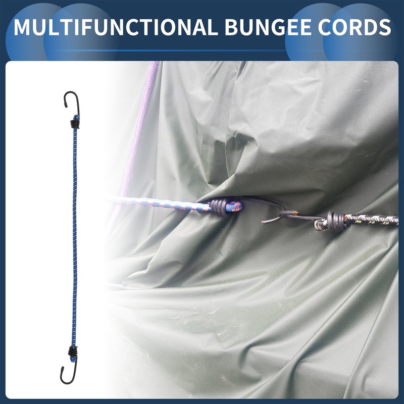 INFINAUTO Luggage Cords with Hooks 60cm Motorcycle Trailer Trucks Cargo