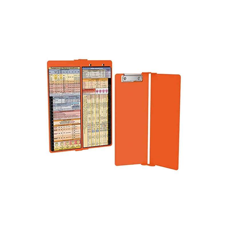 Whitecoat Clipboard - Vertical - Orange- Anesthesia Edition