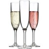 Drinique Champagne Flutes Unbreakable Tritan Stemware, 6 oz (Set of