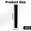 2 Pack 6 Inch Ruler,Metal Ruler,Mm,Metric,Small,Small Metal,Rulers,Millimeter Laser Engraved, for