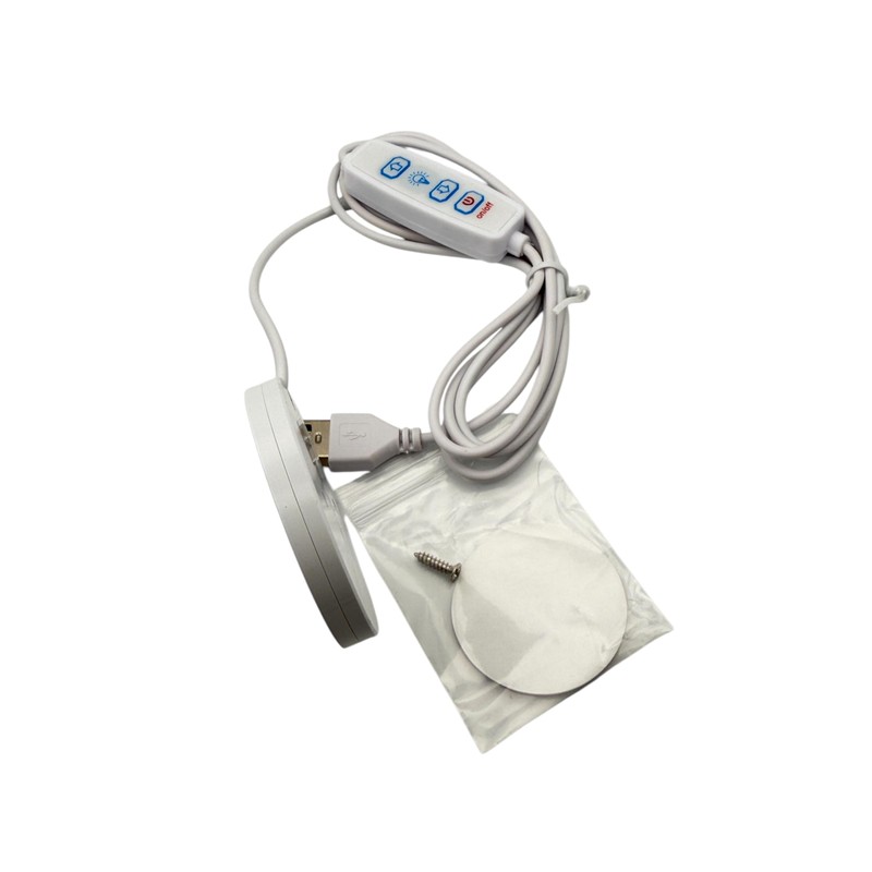 LED Puck Light (Natural White 4000K) 3W with USB Connection,