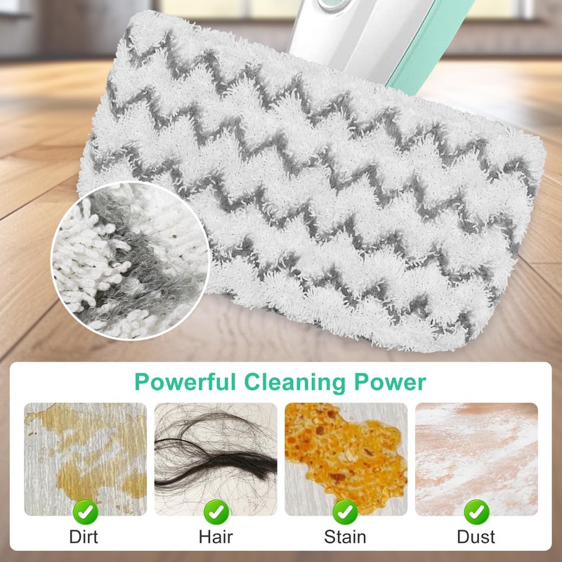 GFRED 8 Pack Microfiber Steam Mop Replacement Pads for Shark