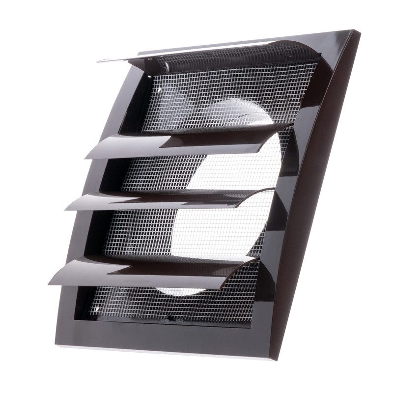 Steinberg14 Brown 125mm / 5'' Plastic Gravity Grille - Ducting