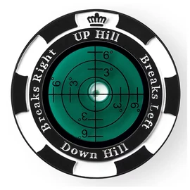 SlopeMaster ProGreen Reader - Golf Hat Clip Ball Marker with High Precision Green Reading Aid Golf Accessories for Men Women (Poker Chip, Black&DarkGreen)