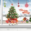 Topeedy Extra Large Size Christmas Window Stickers, 4 sheeet Reusuable