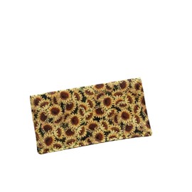 Checkbook Cover - Sunflower Fabric Check Case - Billfold Wallet