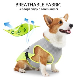 TYXHXTF Hundekühlweste, AKühlweste für Hunde, Hund Kühlweste Kühljacke Mit D-Ring Für Sommer Aktivitäten Draußen Wandern Training
