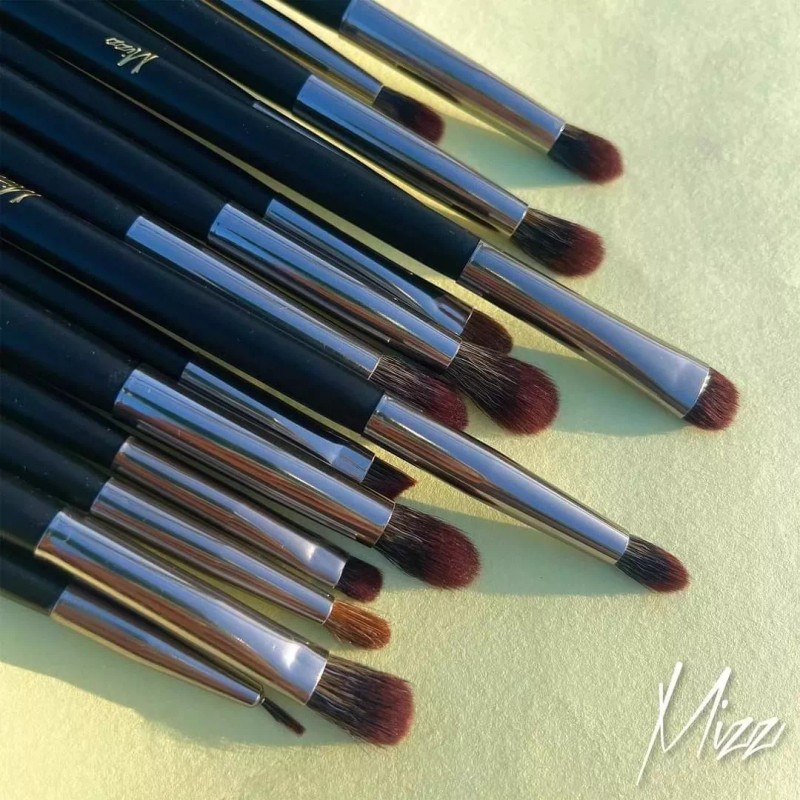 Mizz Set De 15 Brochas Mizz Para Ojos Difuminado Color