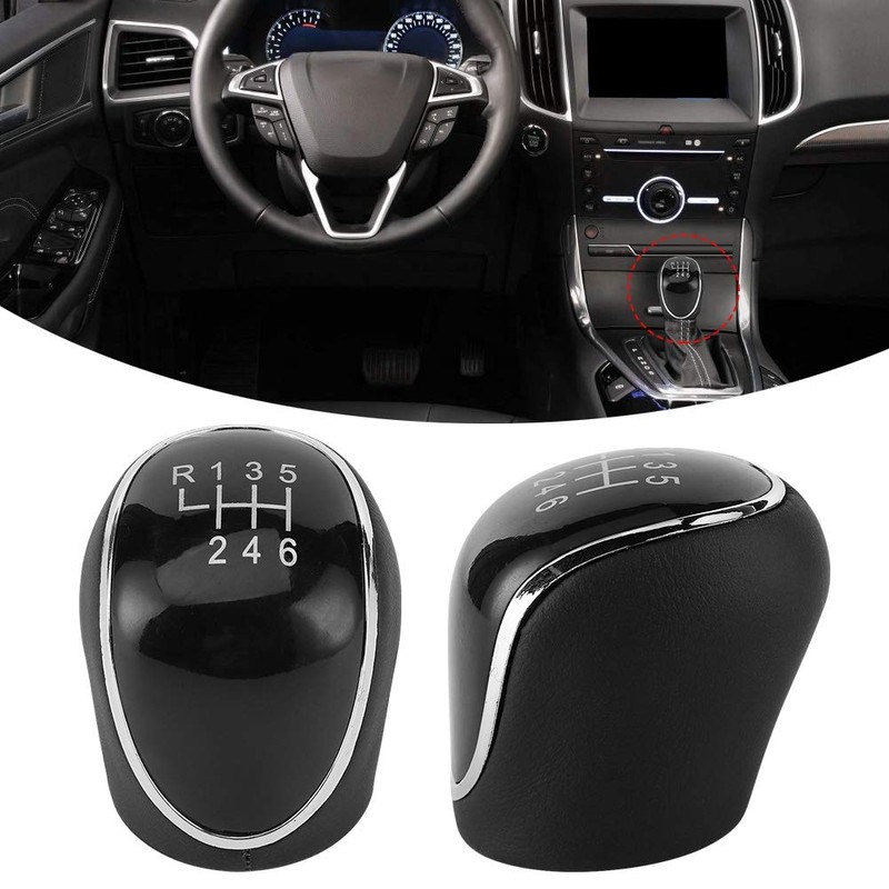 Gear knob, gear knob, comfortable plastic and leather, 6 gears