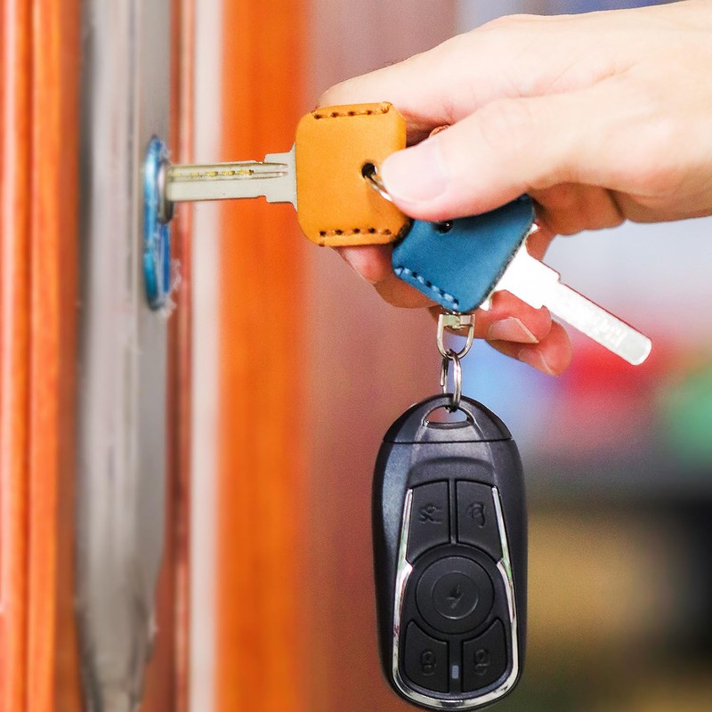 FuoooooGui Cowhide Leather Key Cover Key Cover Key Cap Genuine