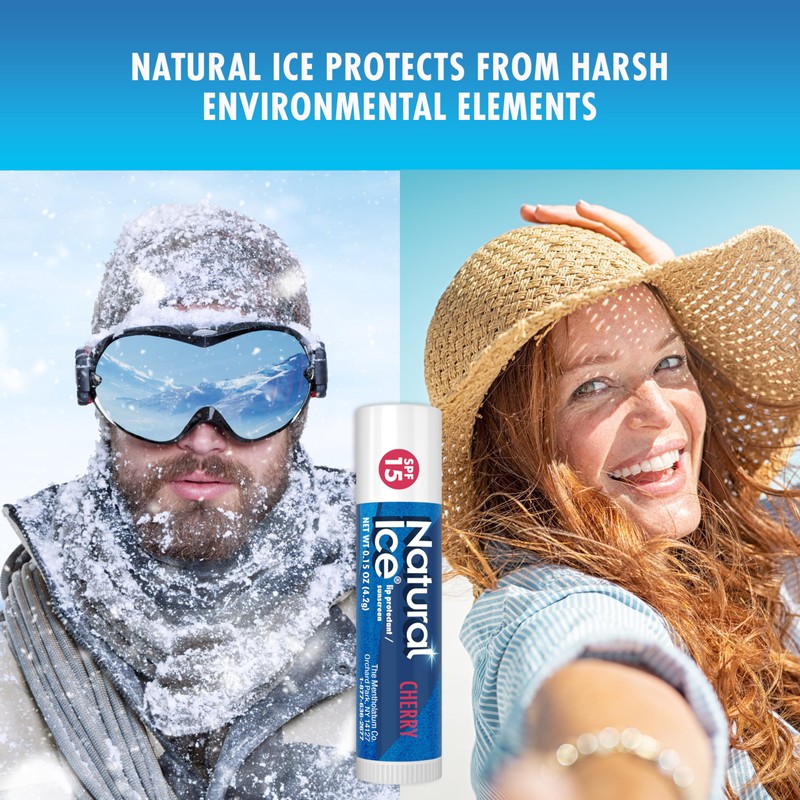 Natural Ice Cherry - SPF 15 lip balm, Cherry Flavor,