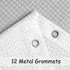 Grey Ombre Waffle Weave Shower Curtain Water Resistant Decorative Gradient
