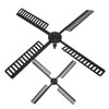 Kisangel 2pcs Windmill Blades Plastic Windmill Parts for Garden Sturdy