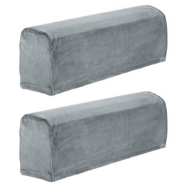 sourcing map 2 Pcs Sofa Armrest Covers Stretch Couch Armrest Cover for Chairs Sofas Couch Arm, Scratch-Resistant Sofa Arm Cover, Dark Gray