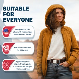 ONE-BELT No Show Invisible Elastic Belts for Women & Men 1.5" adjustable Non Slip Fits waist upto 50 Inch. Designed in USA. (Black)