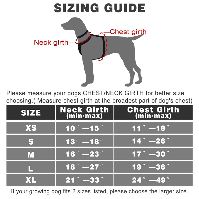 WINSEE Dog/Pet Harnesses No Pull with Dog Collar, Adjustable Reflective