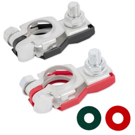 Aoerzn Premium Battery Terminal Connectors for Nissan, Positive and Negative 1 pair, Good Contact, Corrosion Resistance, Fits For 243407F000 243407F001