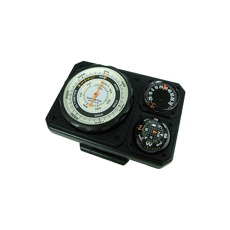 EverTrust NO1230 Altimeter, Analog Compass, Barometer, Black