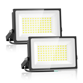 Onforu 60W LED Flood Lights Outdoor,8400LM Super Bright Security Light,6500K Daylight White, Outdoor Floodlight, IP66 Waterproof Outside Floodlights for Garage Yard Garden 2 Pack