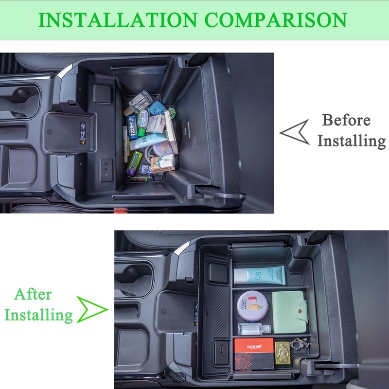 PIMCAR Full Center Console Organizer for 23-24 Chevy Silverado/GMC Sierra