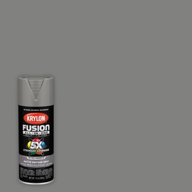 Krylon Fusion All-In-One, Matte, Vintage Gray, 12 oz
