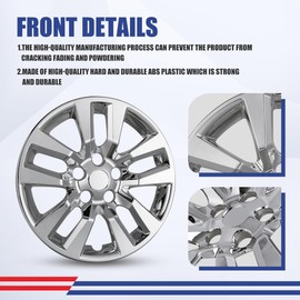 Winjet 16" Chrome Hubcaps for Nissan Altima Sedan 2013-2018 [2013 2014 2015 2016 2017 2018 Nissan Altima Sedan] Wheel Rim Covers [Only Fit Iron Hub - Steel Wheel] (16 Inch Set of 4, Chrome)