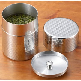 Yoshikawa YJ2119 Japanese Tea Caddy & Tea Mei Set of 2 Silver Stainless Steel Gogi