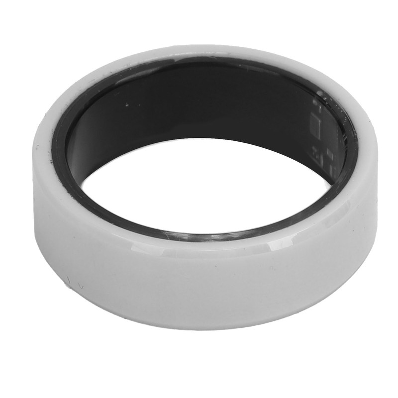 Smart Ring White BT IP68 Waterproof Rechargeable Pedometer Sleep Tracking