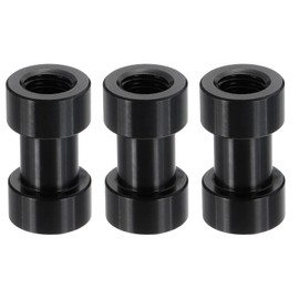 PATIKIL Camera Spigot Screws Converter 1/4" to 3/8" Female to Female, 3 Pack Tripod Screws Adapter Spigot Stud for Light Stand Hot Shoe Cold Shoe Adapter Ball Head Flash, Black
