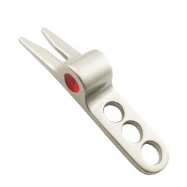 GANPUB 1Pc Silver Golf Ball Fork Pivot Divot Repair Tool Compatible Golf Divot Tools On-Course Accessories Divot Tools Ball Markers