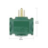 OSKOS 3 Outlet Adapter, 3 Prong Plug Extender, Heavy-Duty Grounded