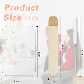 Aolso Acrylic Cosmetic Makeup Palette, 3PCS Makeup Mixing Palette With Spatula Makeup Artist Tool, Professional Cosmetic Mixing Makeup Palette For Mixing Eye Shadow/Eyelash/Nail Art/Foundation