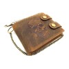 Lemasi Biker Wallet with Chain RFID Protection Hunter Leather Wallet