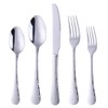Bisda Silverware Set, 20 Piece Premium 18/8 Stainless Steel Hammered