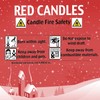 100 pcs Bulk Red Candles for Christmas Tree - Chime