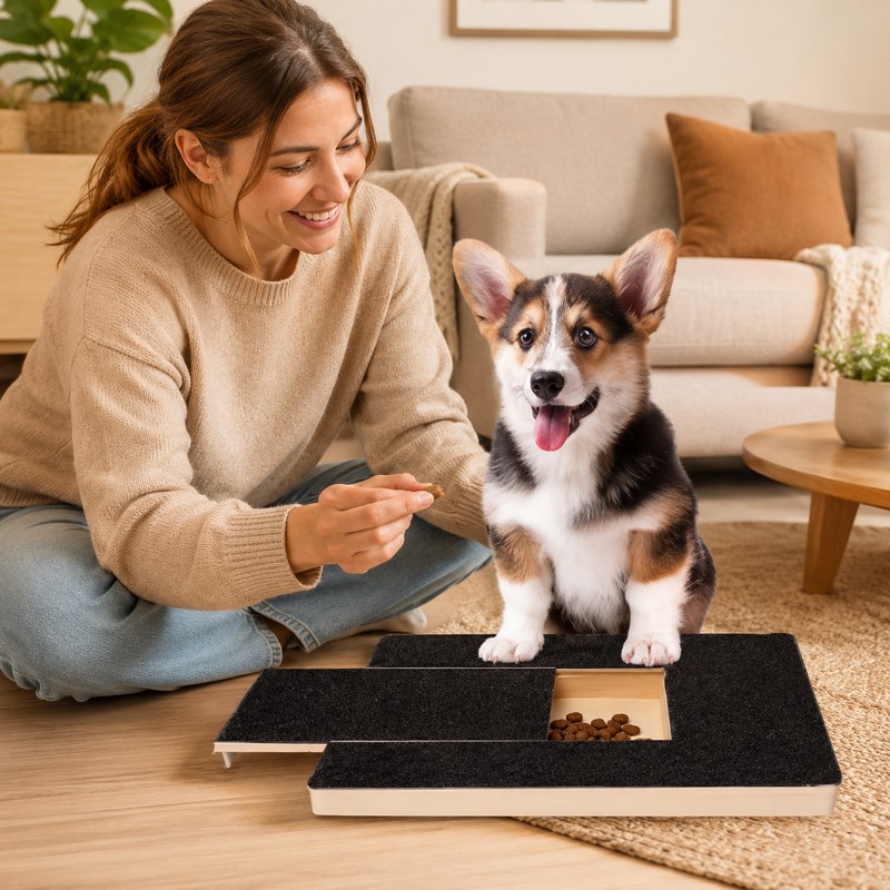 Dog Nail Scratch Board for Easy Trimming – Wooden Treat-Drawer