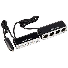Braith 4連 シガーソケット USB DC12V セパレートスイッチ付き BS-500