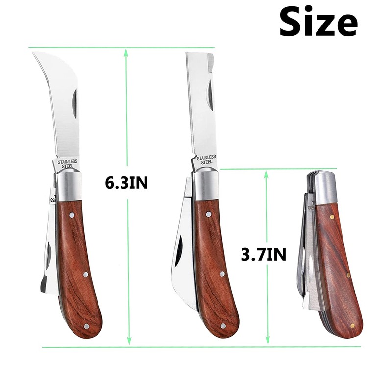 BODLYL Grafting Gardening Knife, Double Blades Garden Knife for Budding