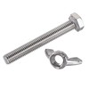 sourcing map 5pcs M8x60mm Hex Bolts, 5pcs M8 Wing Nuts,
