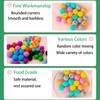 Generic 15mm Round Silicone Beads, 200 Mixed Color Pcs for