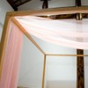 Linentalks Rose Pink Canopy Bed Scarf for Twin Bed, Luxury
