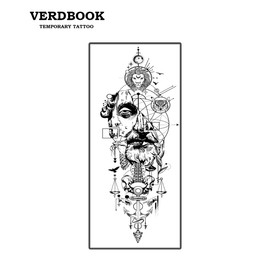 VERDBOOK Waterproof Temporary Tattoos: 2-Sheet Tattoo Kit with Realistic Body Stickers, Semi-Permanent Tattoos for Adults Lasting 7-15 Days – Safe for Men & Women, Celestial Reign
