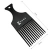 Kobe Professional Afro Comb - Durable Black Fully Plastic Parting