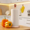 Relaxdays Standing Kitchen Roll Holder, Beech Wood, H x W