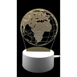True Face 3D Optical Illusion Night Light, Touch LED Table Desk Lamp 7 Color Changing USB Charger Powered Touch Switch Desk Night Light for Kids Friends Gift Globe