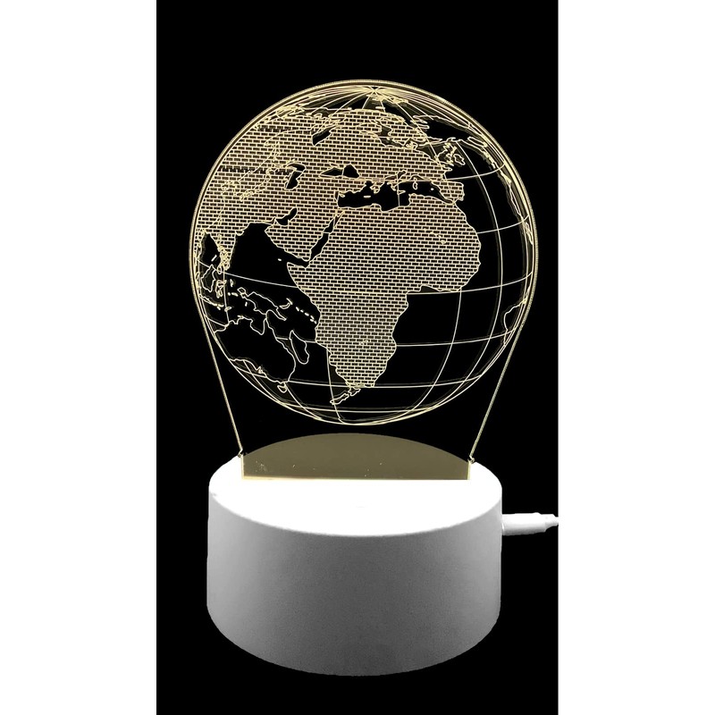 True Face 3D Optical Illusion Night Light, Touch LED Table