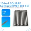 VESTTIO Square Head Screwdriver Bit Set 10PCS SQ2 1/4 Inch