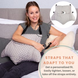 MOYOAMA 2 Pcs Hysterectomy Pillow Set (Grey) - Incl 1 Gel Pack for Soothing Relief - Hysterectomy Recovery Must Haves After C Section, Post Surgery Pillow, Abdominal Surgery Pillow, Hysterectomy Gifts