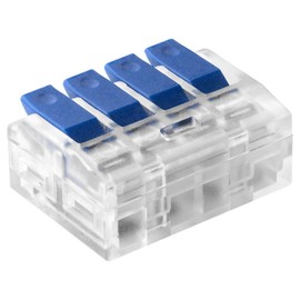 Miratic Connection Clamps with Lever Cable Clamps Electric Clamps for Cable 0.75-4 mm² IEC 450V/32A (4-Wire/4 Pieces)